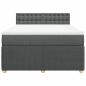Preview: Boxspringbett mit Matratze Dunkelgrau 140x190 cm Stoff