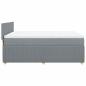 Preview: ARDEBO.de - Boxspringbett mit Matratze Hellgrau 140x200 cm Stoff