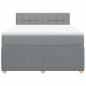 Preview: Boxspringbett mit Matratze Hellgrau 140x200 cm Stoff