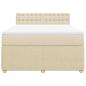 Preview: Boxspringbett mit Matratze Creme 140x200 cm Stoff