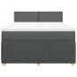 Preview: Boxspringbett mit Matratze Dunkelgrau 160x200 cm Stoff