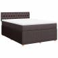 Preview: Boxspringbett mit Matratze Dunkelbraun 160x200 cm Stoff