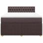 Preview: Boxspringbett mit Matratze Dunkelbraun 160x200 cm Stoff