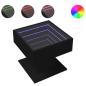 Preview: LED-Couchtisch Schwarz 50x50x45 cm Holzwerkstoff