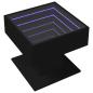 Preview: LED-Couchtisch Schwarz 50x50x45 cm Holzwerkstoff