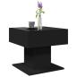 Preview: LED-Couchtisch Schwarz 50x50x45 cm Holzwerkstoff