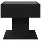 Preview: LED-Couchtisch Schwarz 50x50x45 cm Holzwerkstoff