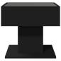 Preview: LED-Couchtisch Schwarz 50x50x45 cm Holzwerkstoff