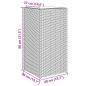 Preview: Pflanzkübel 2 Stk. Braun 40x40x80 cm Poly Rattan