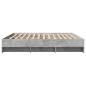 Preview: Bettgestell Betongrau 200x200 cm Holzwerkstoff