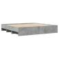 Preview: Bettgestell Betongrau 200x200 cm Holzwerkstoff