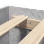 Preview: Bettgestell Betongrau 200x200 cm Holzwerkstoff
