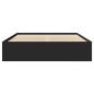 Preview: Bettgestell Schwarz 160x200 cm Holzwerkstoff