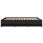 Preview: Bettgestell Schwarz 160x200 cm Holzwerkstoff