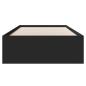 Preview: Bettgestell Schwarz 100x200 cm Holzwerkstoff
