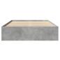 Preview: Bettgestell Betongrau 120x200 cm Holzwerkstoff
