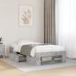 Preview: ARDEBO.de - Bettgestell Betongrau 90x200 cm Holzwerkstoff