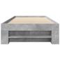 Preview: Bettgestell Betongrau 90x200 cm Holzwerkstoff