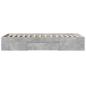 Preview: Bettgestell Betongrau 90x200 cm Holzwerkstoff