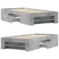 Preview: Bettgestell Betongrau 90x200 cm Holzwerkstoff