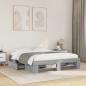 Preview: ARDEBO.de - Bettgestell Grau Sonoma 160x200 cm Holzwerkstoff