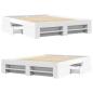 Preview: Bettgestell Weiß 160x200 cm Holzwerkstoff