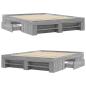 Preview: Bettgestell Grau Sonoma 150x200 cm Holzwerkstoff