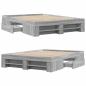 Preview: Bettgestell Grau Sonoma 120x200 cm Holzwerkstoff