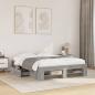 Preview: ARDEBO.de - Bettgestell Grau Sonoma 140x190 cm Holzwerkstoff