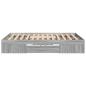 Preview: Bettgestell Grau Sonoma 140x190 cm Holzwerkstoff