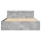 Preview: Bettgestell mit Kopfteil Betongrau 140x200 cm Holzwerkstoff
