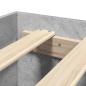 Preview: Bettgestell mit Kopfteil Betongrau 140x200 cm Holzwerkstoff