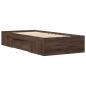 Preview: Bettgestell ohne Matratze Braun Eiche 75x190 cm Holzwerkstoff