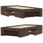 Preview: Bettgestell ohne Matratze Braun Eiche 75x190 cm Holzwerkstoff