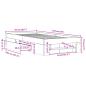 Preview: Bettgestell ohne Matratze Braun Eiche 75x190 cm Holzwerkstoff