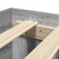 Preview: Bettgestell mit Kopfteil Grau Sonoma 140x200 cm Holzwerkstoff