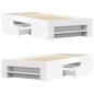 Preview: Bettgestell Weiß 75x190 cm Holzwerkstoff
