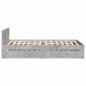 Preview: Bettgestell mit Kopfteil Betongrau 90x200 cm Holzwerkstoff