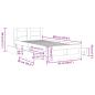 Preview: Bettgestell mit Kopfteil Betongrau 90x200 cm Holzwerkstoff