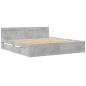 Preview: Bettgestell mit Kopfteil Betongrau 180x200 cm Holzwerkstoff