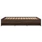 Preview: Bettgestell Braun Eichen-Optik 135x190 cm Holzwerkstoff
