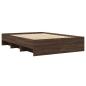 Preview: Bettgestell Braun Eichen-Optik 135x190 cm Holzwerkstoff