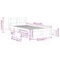 Preview: Bettgestell mit Kopfteil Grau Sonoma 75x190 cm Holzwerkstoff