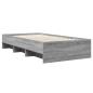 Preview: Bettgestell Grau Sonoma 90x190 cm Holzwerkstoff