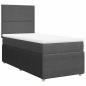 Preview: Boxspringbett mit Matratze Dunkelgrau 80x200 cm Stoff