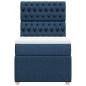 Preview: Boxspringbett mit Matratze Blau 80x200 cm Stoff