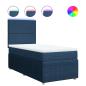 Preview: Boxspringbett mit Matratze Blau 90x200 cm Stoff
