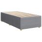 Preview: Boxspringbett mit Matratze Hellgrau 90x200 cm Stoff