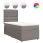 Preview: Boxspringbett mit Matratze Taupe 90x200 cm Stoff