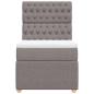 Preview: Boxspringbett mit Matratze Taupe 90x200 cm Stoff